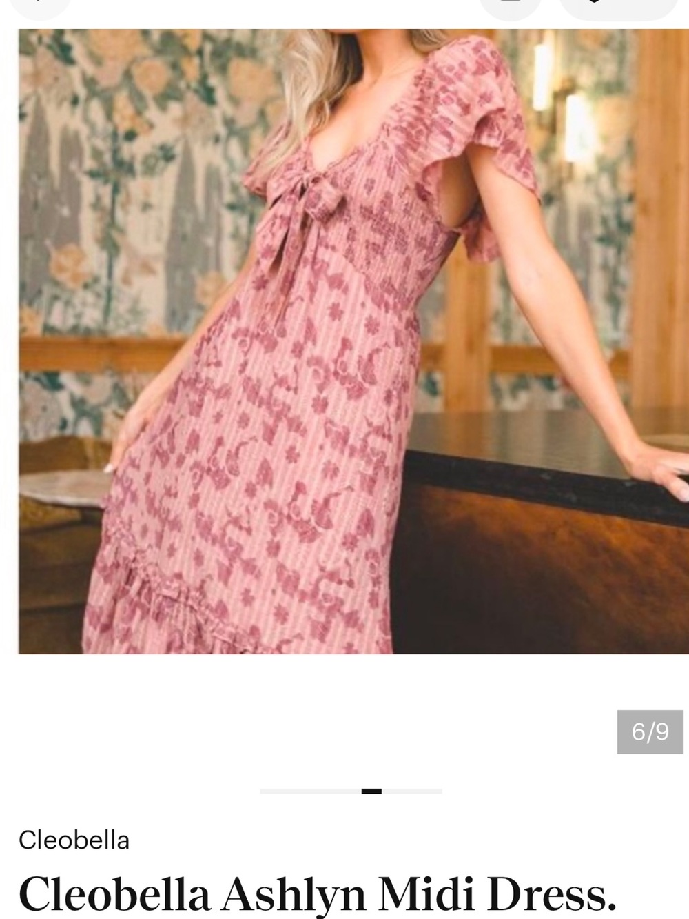 Cleobella Pink Smocked Tie-Front Top